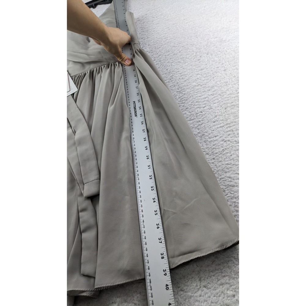 JJ House Dress Size 4 Silver Sleeveless ruched NWT - Picture 3 of 8